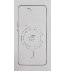 CUSTODIA SILICONE TRASPARENTE PER SAMSUNG S22 SLIM CON MAG-SAFE MAGNETIC MORBIDA IN TPU RESISTENTE - COVER ANTIGRAFFIO