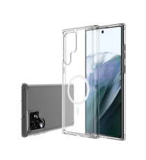 CUSTODIA SILICONE TRASPARENTE PER SAMSUNG GALAXY S22Ultra SLIM MAG-SAFE MAGNETIC MORBIDA IN TPU RESISTENTE - COVER ANTIGRAFFIO