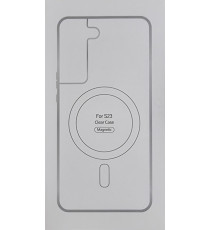 CUSTODIA SILICONE TRASPARENTE PER SAMSUNG S23 SLIM CON MAG-SAFE MAGNETIC MORBIDA IN TPU RESISTENTE - COVER ANTIGRAFFIO