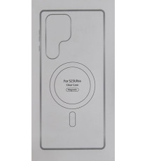 CUSTODIA SILICONE TRASPARENTE PER SAMSUNG S23ULTRA SLIM CON MAG-SAFE MAGNETIC MORBIDA IN TPU RESISTENTE - COVER ANTIGRAFFIO