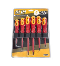 SET 6 PEZZI CACCIAVITI ISOLATI 1000V BLIM BL0260 4 PUNTA PIATTA 2 PUNTA PHILLIPS(CROCE) IN CROMO VANADIO ERGONOMICI CON SUPPORTO SET 6 PEZZI CACCIAVITI ISOLATI 1000V BLIM BL0260 4 PUNTA PIATTA 2 PUNTA PHILLIPS(CROCE) IN CROMO VANADIO ERGONOMICI CON SUPPORTO