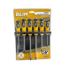 SET 6 PEZZI CACCIAVITI BLIM BL0267 3 PUNTA PIATTA 3 PUNTA PHILLIPS (CROCE) IN CROMO VANADIO ERGONOMICI CON SUPPORTO SET 6 PEZZI CACCIAVITI BLIM BL0267 3 PUNTA PIATTA 3 PUNTA PHILLIPS (CROCE) IN CROMO VANADIO ERGONOMICI CON SUPPORTO