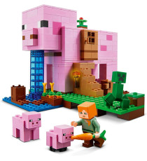 LEGO Minecraft - La pig house - LEGO 21170 CON Minecraft Alex, un iconico Creeper, 2 animali giocattolo Anni 8+ LEGO Minecraft - La pig house - LEGO 21170 CON Minecraft Alex, un iconico Creeper, 2 animali giocattolo Anni 8+