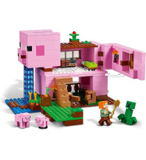 LEGO Minecraft - La pig house - LEGO 21170 CON Minecraft Alex, un iconico Creeper, 2 animali giocattolo Anni 8+ LEGO Minecraft - La pig house - LEGO 21170 CON Minecraft Alex, un iconico Creeper, 2 animali giocattolo Anni 8+