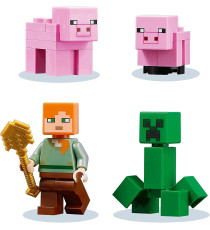 LEGO Minecraft - La pig house - LEGO 21170 CON Minecraft Alex, un iconico Creeper, 2 animali giocattolo Anni 8+ LEGO Minecraft - La pig house - LEGO 21170 CON Minecraft Alex, un iconico Creeper, 2 animali giocattolo Anni 8+