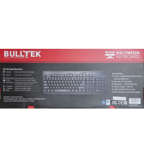 TASTIERA BULLTEK K8208 NERA ERGONOMICA MULTIMEDIALE CON CAVO USB - 116 TASTI DI CUI 8 MULTIMEDIALI - PER WINDOWS E MAC TASTIERA BULLTEK K8208 NERA ERGONOMICA MULTIMEDIALE CON CAVO USB - 116 TASTI DI CUI 8 MULTIMEDIALI - PER WINDOWS E MAC