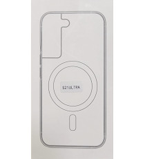 CUSTODIA SILICONE TRASPARENTE PER SAMSUNG GALAXY S21Ultra SLIM MAG-SAFE MAGNETIC MORBIDA IN TPU RESISTENTE - COVER ANTIGRAFFIO