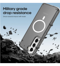 CUSTODIA SILICONE TRASPARENTE PER SAMSUNG GALAXY S21+ SLIM MAG-SAFE MAGNETIC MORBIDA IN TPU RESISTENTE - COVER ANTIGRAFFIO