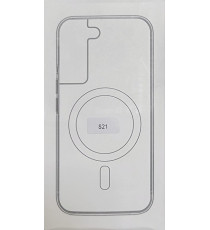 CUSTODIA SILICONE TRASPARENTE PER SAMSUNG GALAXY S21 SLIM MAG-SAFE MAGNETIC MORBIDA IN TPU RESISTENTE - COVER ANTIGRAFFIO