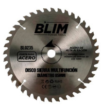 DISCO PER SEGA MULTIFUNZIONE DA 85mm BLIM BL0235 - TAGLIO ACCIAIO 80 DENTI - SPESSORE 1,6mm - IN CARBURO DI TUNGSTENO DISCO PER SEGA MULTIFUNZIONE DA 85mm BLIM BL0235 - TAGLIO ACCIAIO 80 DENTI - SPESSORE 1,6mm - IN CARBURO DI TUNGSTENO