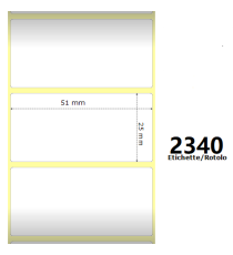 Etichette ZEBRA 51x25mm bianche 2340PZ 10010028 termiche compatibili per ZEBRA GK420,ZD420,ZD421,ZD620 Z-2000D 2x1x1 Core