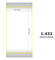 Etichette Zebra 57x102mm bianche 1432PZ 880156-101 termiche compatibile con Zebra ZT230,ZT411,ZM400,S4M Z-2000D 2.2x4x3 Core Etichette Zebra 57x102mm bianche 1432PZ 880156-101 termiche compatibile con Zebra ZT230,ZT411,ZM400,S4M Z-2000D 2.2x4x3 Core