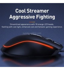 Mouse Gaming Baseus GM01 sensore ottico - 9 pulsanti programmabili - fino a 6400dpi -  cavo in nylon da 2mt - per Windows e Mac