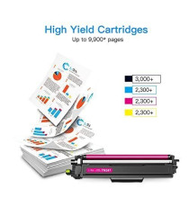 Pack TN247 BK-C-M-Y LxTek 4 toner con chip compatibili per BROTHER Dcp-L3500s HL-L3200s MFC-L3700s TN-247 TN-243 bk-c-m-y