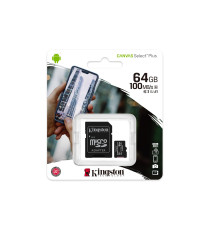 MICRO SDHC 64GB CLASSE 10 SDCS2/64GB UHS-I KINGSTON CANVAS SELCET PLUS - MICROSD 64GB 100MBs CON ADATTATORE MICRO SDHC 64GB CLASSE 10 SDCS2/64GB UHS-I KINGSTON CANVAS SELCET PLUS - MICROSD 64GB 100MBs CON ADATTATORE