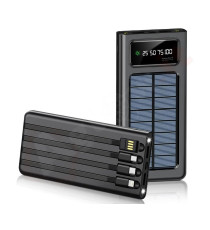 Power bank solare Linq PD15200 15000mAh con 4 uscite - batteria esterna - con pannello solare - ricarica solare o elettrica! Power bank solare Linq PD15200 15000mAh con 4 uscite - batteria esterna - con pannello solare - ricarica solare o elettrica!