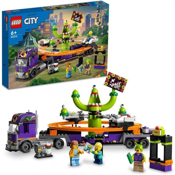 Lego City - Il camion della giostra spaziale - Lego 60313 Divertente parco dei divertimenti mobile ANNI 6+ 433pz