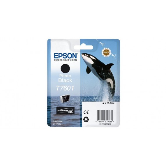 Epson T7601 nero photo C13T76014010 cartuccia originale Orca per Epson SureColor SC-P600 capacità 25.9ml