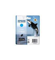 Epson T7602 ciano C13T76024010 cartuccia originale Orca per Epson SureColor SC-P600 capacità 25.9ml