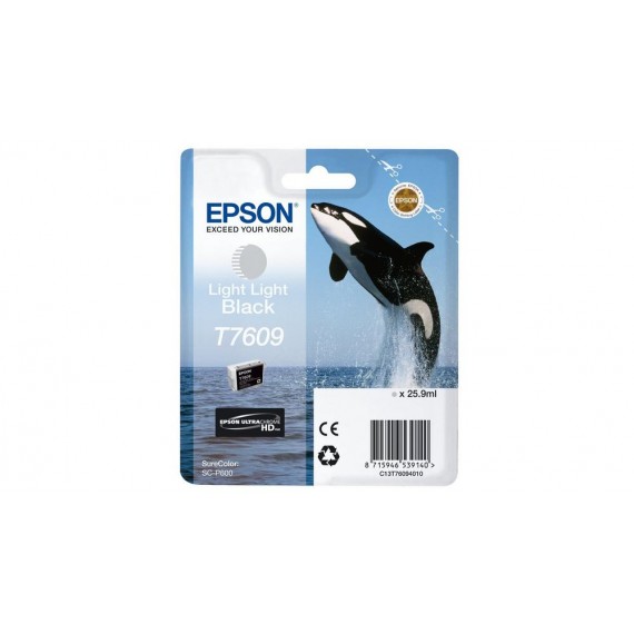 Epson T7609 light light black C13T76094010 cartuccia originale Orca per Epson SureColor SC-P600 capacità 25.9ml
