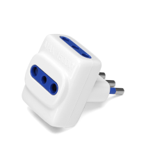 Adattatore triplo con spina 10A 250V S11 e 3 prese P11 250V bianco MAX 1500W con protezione bambini Aigostar Adattatore triplo con spina 10A 250V S11 e 3 prese P11 250V bianco MAX 1500W con protezione bambini Aigostar