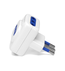 Adattatore triplo con spina 10A 250V S11 e 3 prese P11 250V bianco MAX 1500W con protezione bambini Aigostar Adattatore triplo con spina 10A 250V S11 e 3 prese P11 250V bianco MAX 1500W con protezione bambini Aigostar