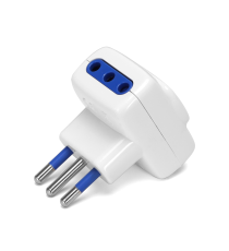 Adattatore triplo con spina 10A 250V S11 e 3 prese P11 250V bianco MAX 1500W con protezione bambini Aigostar Adattatore triplo con spina 10A 250V S11 e 3 prese P11 250V bianco MAX 1500W con protezione bambini Aigostar
