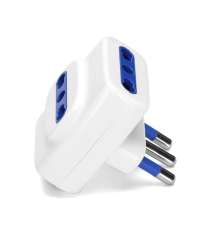 Adattatore triplo con spina 16A 250V S17 e 3 prese 6A 250V P17/11 bianco MAX 1500W con protezione bambini Aigostar Adattatore triplo con spina 16A 250V S17 e 3 prese 6A 250V P17/11 bianco MAX 1500W con protezione bambini Aigostar