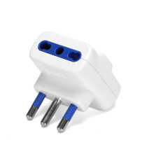 Adattatore triplo con spina 16A 250V S17 e 3 prese 6A 250V P17/11 bianco MAX 1500W con protezione bambini Aigostar Adattatore triplo con spina 16A 250V S17 e 3 prese 6A 250V P17/11 bianco MAX 1500W con protezione bambini Aigostar