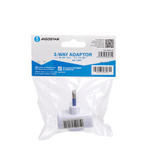 Adattatore triplo con spina 16A 250V S17 e 3 prese 6A 250V P17/11 bianco MAX 1500W con protezione bambini Aigostar Adattatore triplo con spina 16A 250V S17 e 3 prese 6A 250V P17/11 bianco MAX 1500W con protezione bambini Aigostar