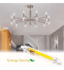 Lampadina Led R7S 9W 118mm 1000 lumen 3000K luce calda gialla D16XH118mm angolo 360 gradi Equivalenza incandescente 72W Aigostar Lampadina Led R7S 9W 118mm 1000 lumen 3000K luce calda gialla D16XH118mm angolo 360 gradi Equivalenza incandescente 72W Aigostar