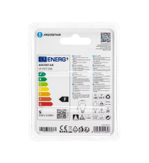Lampadina Led G45 4.9W attacco E27 420 LUMEN - 6500K Luce fredda bianca D45xH80mm Equivalenza incandescente 37W Aigostar