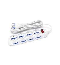 Multipresa ciabatta elettrica 12 posti con interruttore cavo 3 metri Spina 16A 250V 2P+E Presa 16A 250V 8 WAY P17/11 4 WAY P40 Multipresa ciabatta elettrica 12 posti con interruttore cavo 3 metri Spina 16A 250V 2P+E Presa 16A 250V 8 WAY P17/11 4 WAY P40