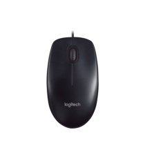 Mouse Logitech M90 ottico nero 910-001793 con cavo Usb 2.0 - uso ambidestro - 2 tasti + rotella - 1000dpi  misura 3,1x5,4x11cm