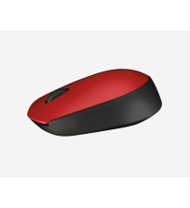 Mouse Logitech WL M171 wireless 2,4 GHz rosso/nero 910-004641 - uso ambidestro - 2 tasti + rotella - 1000dpi 3,5x6,1x9,7cm