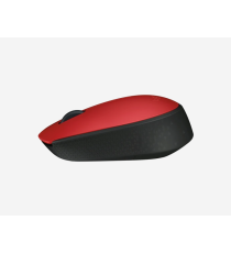 Mouse Logitech WL M171 wireless 2,4 GHz rosso/nero 910-004641 - uso ambidestro - 2 tasti + rotella - 1000dpi 3,5x6,1x9,7cm