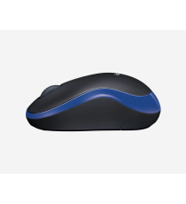 Mouse Logitech WL M185 wireless 2,4 GHz nero/blu 910-002239 - uso ambidestro - 2 tasti + rotella - 1000dpi 3,9x6x9,9cm