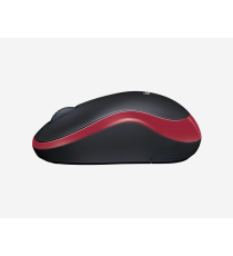 Mouse Logitech WL M185 wireless 2,4 GHz nero/rosso 910-002240 - uso ambidestro - 2 tasti + rotella - 1000dpi 3,9x6x9,9cm