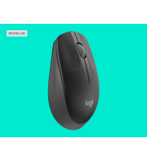 Mouse Logitech WL M190 full-size wireless 2,4 GHz nero/carbone 910-005905 ambidestro 2 tasti + rotella - 1000dpi 4x6,6x11,5cm