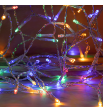 Catena luminosa lampadine a testa piatta 200 led 20mt - Rgby multicolor - 8 giochi di luce - IP44 interno/esterno Catena luminosa lampadine a testa piatta 200 led 20mt - Rgby multicolor - 8 giochi di luce - IP44 interno/esterno