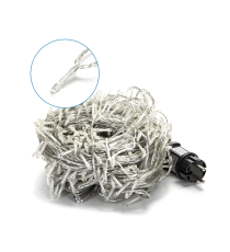 Catena luminosa lampadine a testa piatta 500 led 50mt - Rgby multicolor - 8 giochi di luce - IP44 interno/esterno Catena luminosa lampadine a testa piatta 500 led 50mt - Rgby multicolor - 8 giochi di luce - IP44 interno/esterno
