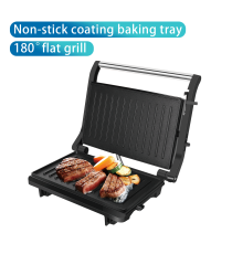 Piastra griglia bistecchiera 800W - cottura a doppio lato - rivestimento antiaderente - panini bistecche toast - alta qualità Piastra griglia bistecchiera 800W - cottura a doppio lato - rivestimento antiaderente - panini bistecche toast - alta qualitÃ
