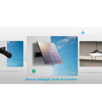 Lampada plafoniera solare led a sospensione 50W 500 lumen 3000K/4000K/6500K calda,fredda,naturale IP65 con telecomando Lampada plafoniera solare led a sospensione 50W 500 lumen 3000K/4000K/6500K calda,fredda,naturale IP65 con telecomando