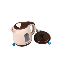 Bollitore elettrico in plastica bianco - 1850-2200W - capacità 1,2 litri - Bpa Free - Protezione in caso di acqua insufficiente Bollitore elettrico in plastica bianco - 1850-2200W - capacità 1,2 litri - Bpa Free - Protezione in caso di acqua insufficiente