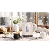 Bollitore elettrico in plastica bianco - 1850-2200W - capacità 1,2 litri - Bpa Free - Protezione in caso di acqua insufficiente Bollitore elettrico in plastica bianco - 1850-2200W - capacità 1,2 litri - Bpa Free - Protezione in caso di acqua insufficiente