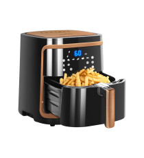 Friggitrice ad aria 7 litri - WI-FI SMART- 1900W - Touch screen led - in acciaio inox - timer e controllo temperatura Aigostar Friggitrice ad aria 7 litri - WI-FI SMART- 1900W - Touch screen led - in acciaio inox - timer e controllo temperatura Aigostar