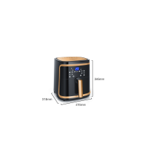 Friggitrice ad aria 7 litri - WI-FI SMART- 1900W - Touch screen led - in acciaio inox - timer e controllo temperatura Aigostar Friggitrice ad aria 7 litri - WI-FI SMART- 1900W - Touch screen led - in acciaio inox - timer e controllo temperatura Aigostar