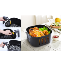Friggitrice ad aria 7 litri - WI-FI SMART- 1900W - Touch screen led - in acciaio inox - timer e controllo temperatura Aigostar Friggitrice ad aria 7 litri - WI-FI SMART- 1900W - Touch screen led - in acciaio inox - timer e controllo temperatura Aigostar
