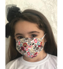 MASCHERINA PER BAMBINI - FIORI BLU - MOD.3 IN 100% COTONE OEKO-TEX ANALLERGICO LAVABILE A 60 GRADI - MADE IN ITALY MASCHERINA PER BAMBINI - FIORI BLU - MOD.3 IN 100% COTONE OEKO-TEX ANALLERGICO LAVABILE A 60 GRADI - MADE IN ITALY