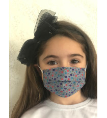 MASCHERINA PER BAMBINI - QUADRETTI BLU - MOD.8 IN 100% COTONE OEKO-TEX ANALLERGICO LAVABILE A 60 GRADI - MADE IN ITALY MASCHERINA PER BAMBINI - QUADRETTI BLU - MOD.8 IN 100% COTONE OEKO-TEX ANALLERGICO LAVABILE A 60 GRADI - MADE IN ITALY